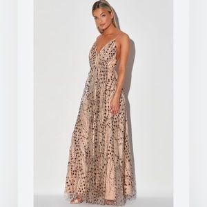 Lulus | Luminous Night Taupe Glitter Sequin Maxi Dress